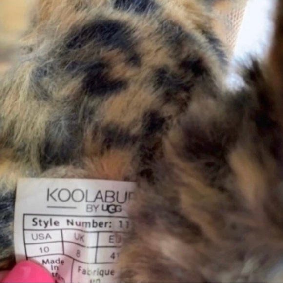 Koolaburra by UGG Leopard Print Fuzzy Slippers 10 - Picture 6 of 7